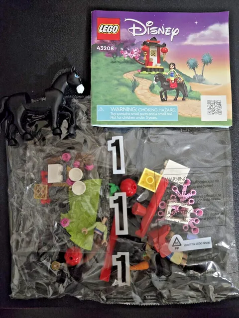 LEGO Mulan w/ Khan and Shrine ONLY (From LEGO Disney 43208 Mulan's Adventure)
