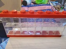 NWOT LEGO Storage Products: Minifigure Display Case 16 Bright Red