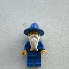 Vintage LEGO Castle Wizard Minifigure Blue Hat White Beard LEGO Minifigures