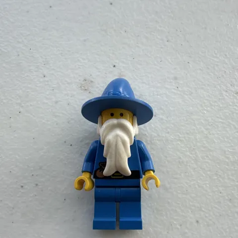 Vintage LEGO Castle Wizard Minifigure Blue Hat White Beard LEGO Minifigures