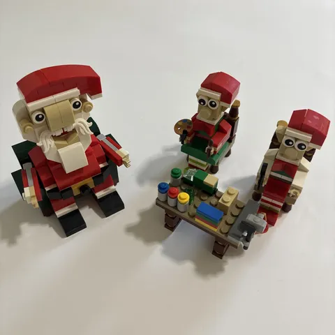 LEGO Seasonal Christmas 40205 Little Elf Helpers and 40206 Santa w/ Instructions