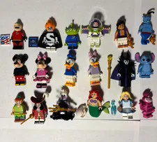 RARE 100% Complete LEGO Disney Series 1 Set of 18 Minifigures 71012 Accessorized