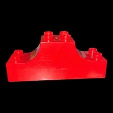 red Duplo 2X6 shaped brick- combined shipping (RED25)