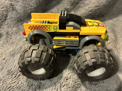 Lego #8670 Racers Jump Master Yellow Monster Truck Frankenstein Stickers Toy