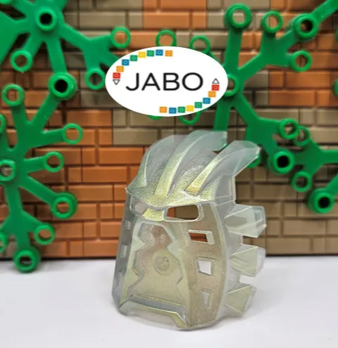 (S17 / 4 / 14) LEGO Bionicle 44814pb01 Mask Mask Avohkii Gold Glitter