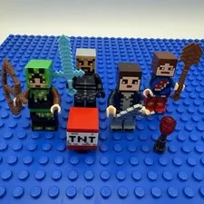 LEGO Minecraft Skin Pack 1 Minifigure Lot of 4 853609 Retired 2016