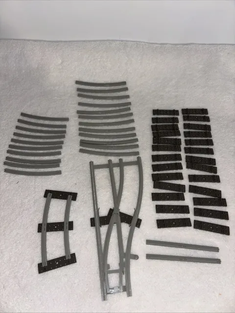 Lego Train Track Vintage 7850 7851 7852 Bulk Parts lot Of 56 Pieces