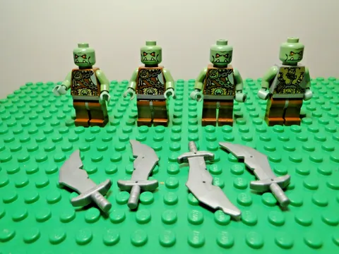 LEGO Troll Warrior Minifigure Castle Fantasy Era Lot of 4 Parts Weapons