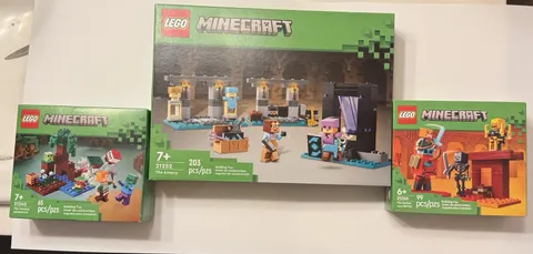 Lego Minecraft The Armory The Nether Lava Battle The Swamp Adventure New In Box 