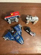 LEGO Marvel Super Heroes Incomplete Vehicle Lot Spiderman Truck, Quinjet, ~