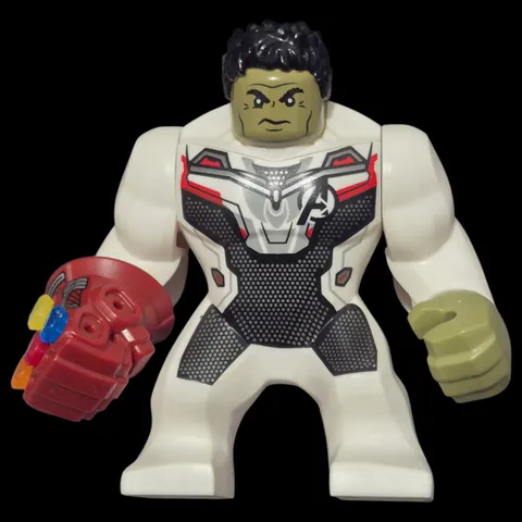 LEGO Marvel Hulk Big Fig White Jumpsuit sh0611 + Gauntlet 4 Stones 76144 Genuine