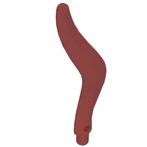 3x LEGO® Part 69858 - Wave Rounded Curved Single with Bar End (Flame
