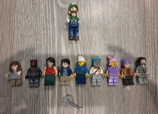 LEGO Random Minifigure Lot of 9 Figures and 1 K’Nex - See Photos and READ