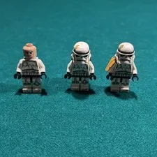LEGO Star Wars Imperial Sandtrooper LOT of 3 amazing condition + orange pauldren