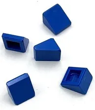 Lego 5 New Blue Slope Sloped 30 1 x 1 x 2/3 Parts