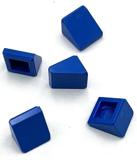 Lego 5 New Blue Slope Sloped 30 1 x 1 x 2/3 Parts