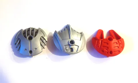 Vitntage LEGO Bionicle parts Bohrok 5x5 Shields Pearl Light Gray Red NHL Hockey