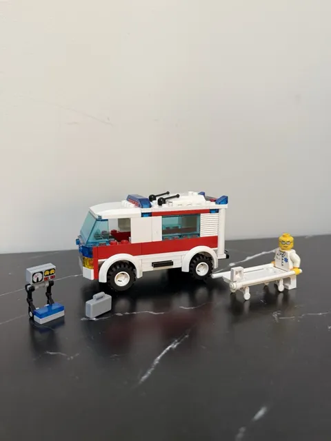 LEGO City Ambulance 7890 Near Complete
