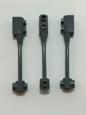 Lego 30359b Bar 1 x 8 with Brick 1 x 2 Curved Top End dark bluish gray x3