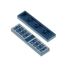 2x LEGO Tile 1x4 Dark Blue Printed Solar Panel Plate 6215341 2431pb0499