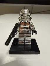 Star Wars Stormtrooper Custom Chrome Silver Minifigure LEGO Compatible - NEW