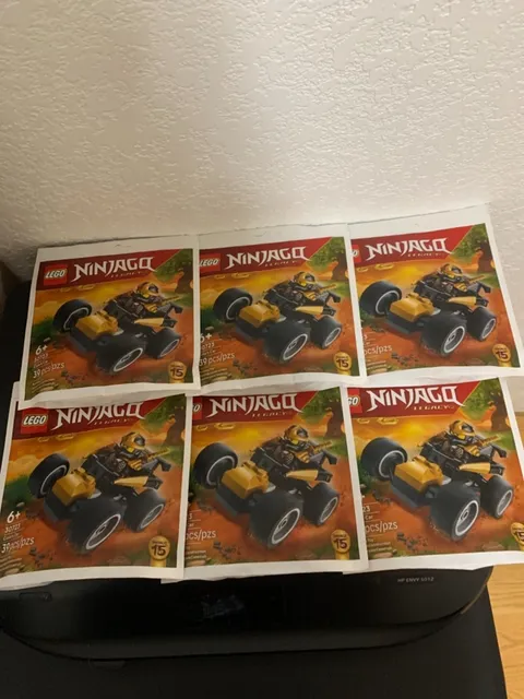 Lot Of 6 LEGO Ninjago 30723 Legacy Cole's Car Paperbag Set