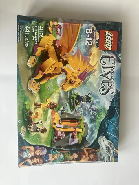LEGO Elves: Fire Dragon's Lava Cave (41175) 100% Complete NIB