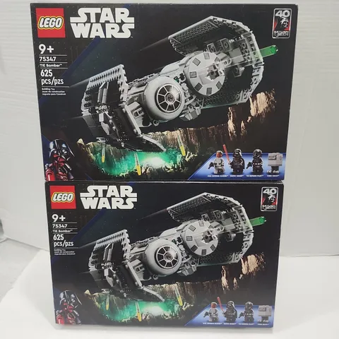 Set Of 2 LEGO Star Wars TIE Bomber 75347 Building Toy Set (625 Pieces Each) New