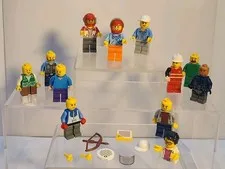 Vtg RANDOM Lego City Minifigures People Men Town Accessories Mixed Lot 12+ Pcs