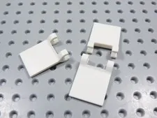 LEGO Lot of 3 White 2x2 Flags w/ 2 Clips BP