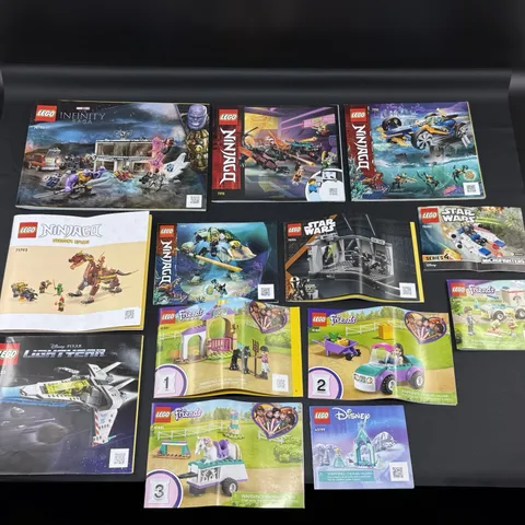 LEGO Instruction Manual Lot of 13 Star Wars, Ninjago, Marvel, Friends, Disney