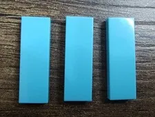 LEGO Parts 1x3 Flat Smooth Tiles Part # 63864 Lot 4 Medium Azure