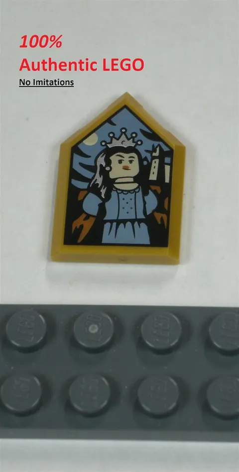LEGO NEW 2x3 Pearl Gold Tile Rowena Ravenclaw Portrait (1x) 1367271 Brick 35341