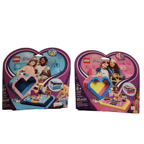 Lego Friends Heart Boxes 41356 Stephanie + 41357 Olivia New