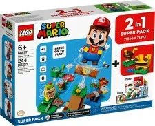 NEW SEALED LEGO 66677 2-in-1 Super Pack - RETIRED Super Mario Value Packs 2021