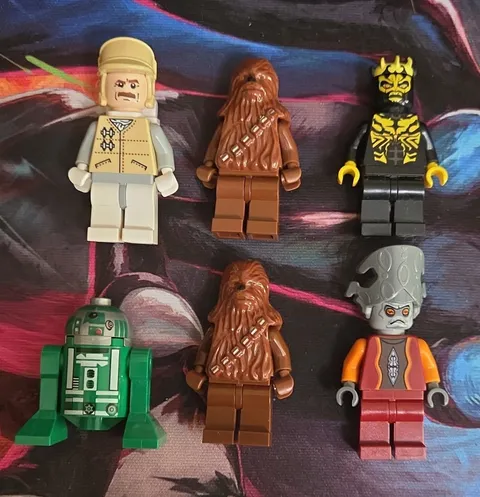 LEGO Star Wars Minifigure Lot 6 Chewbacca Savage Opress R3-D5 Nute Gunray Rebel