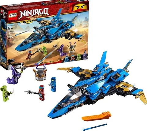 LEGO NINJAGO: Jay's Storm Fighter (70668) No Minifigures missing lots of pieces 