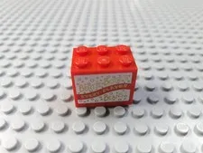 LEGO Red 2x3x2 Container with Bertie Botts HP Stickers
