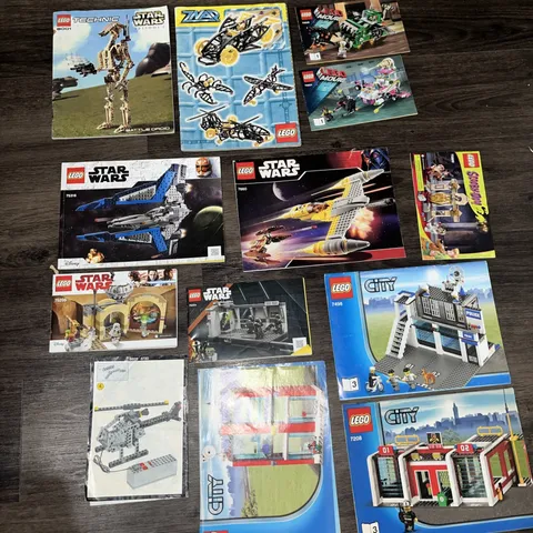 LEGO Instruction Manuals Mixed Lot of 12 Star Wars,Mos Eisley Cantina,ZNAP, City