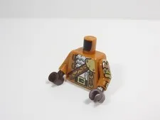 LEGO Dark Orange Printed Torso Minifig Ruffled Shirt Armor I12