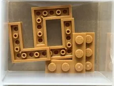 LEGO Parts - Medium Nougat Plate 3 x 3 Corner - No 77844 - QTY 5
