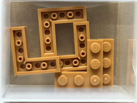 LEGO Parts - Medium Nougat Plate 3 x 3 Corner - No 77844 - QTY 5