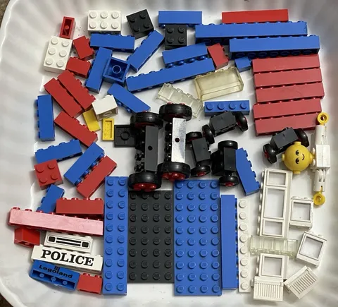 LEGO Legoland Small Lot Bricks Plates Wheels Windows Shutters Police