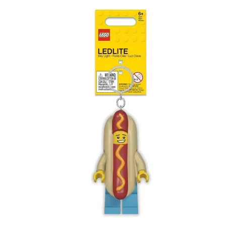 LEGO Hot Dog Suit Guy Classic LEGO Minifigure Key Light Keyring