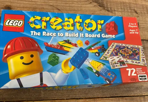 Vintage LEGO CREATOR The Race To Build It Board Game 100% Complete Set