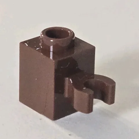 LEGO Parts - Reddish Brown Brick 1 x 1 with Open O Clip - No 60475b