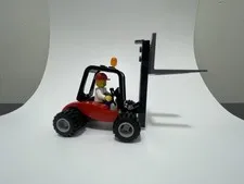 Lego Forklift And Driver Minifigure Only From Lego Cargo Train Set