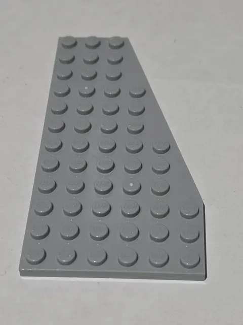 LEGO Plate Light Bluish Gray ● 12 X 6 Wedge Plate Right Cut Corner ● 30356 QTY 1