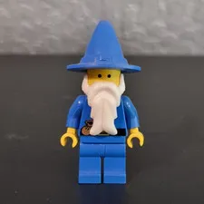 LEGO Majisto Minifigure Blue Outfit, Blue Hat, White Beard, Plastic Figure