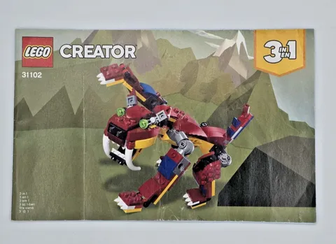 Lego 31102 Creator 3in1 Instructions Manual Vol 2 Only, Saber Tooth Tiger Build